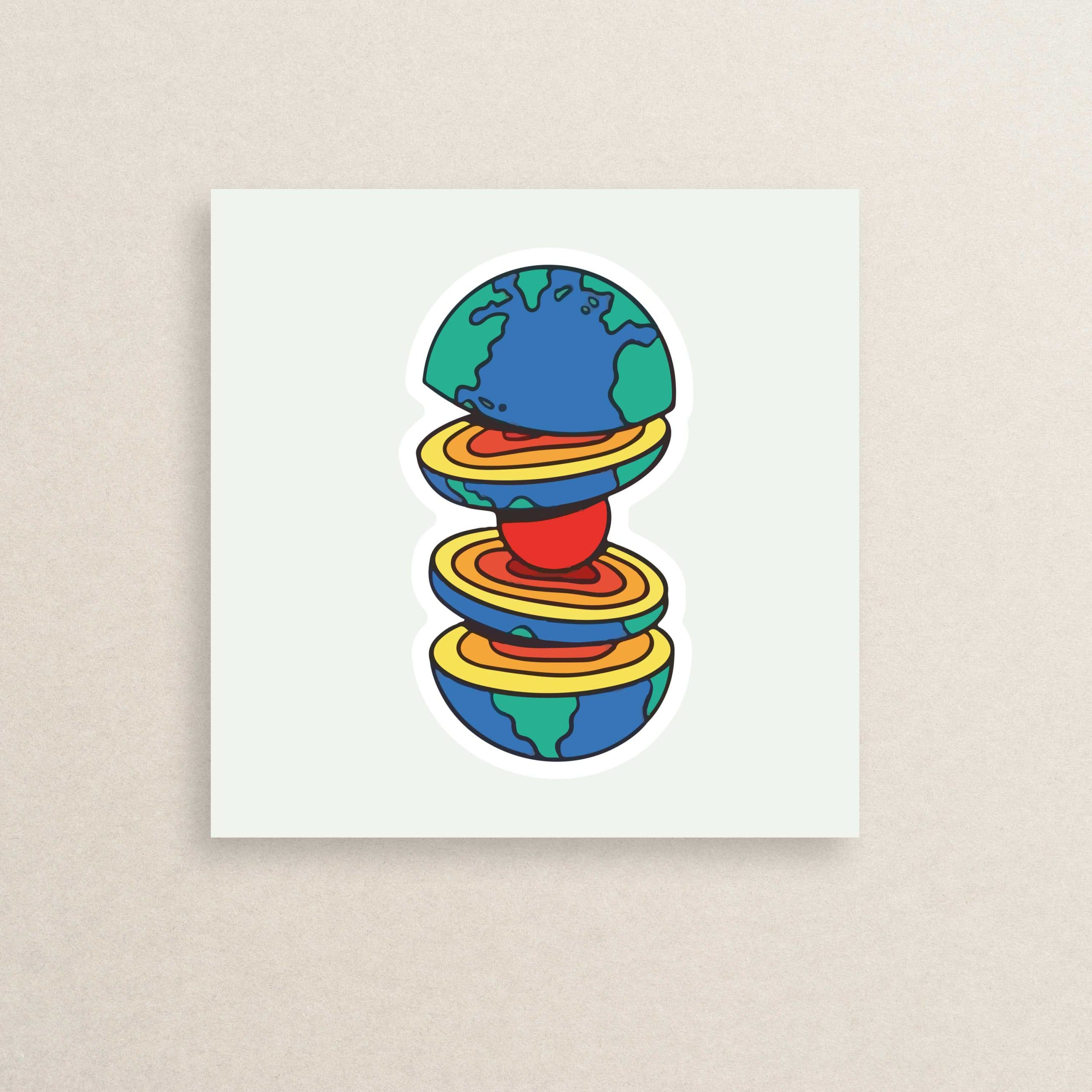 استیکر کره زمین 09 | The earth sticker 09