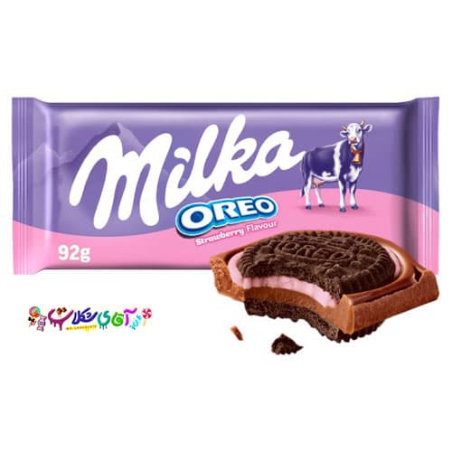 شکلات میلکا اورئو ساندویچ توت فرنگی