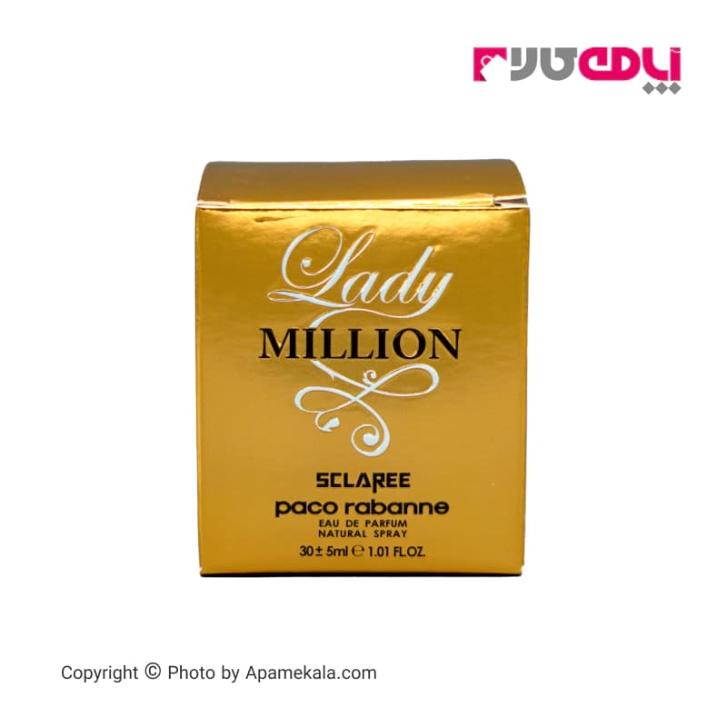 عطر جیبی زنانه اسکلاره مدل lady million حجم 30 میل — تصویر ۲