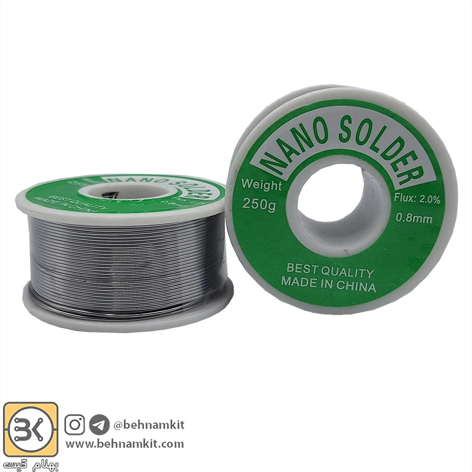 قلع خارجی NANO Solder 0.8mm 250g — تصویر ۲