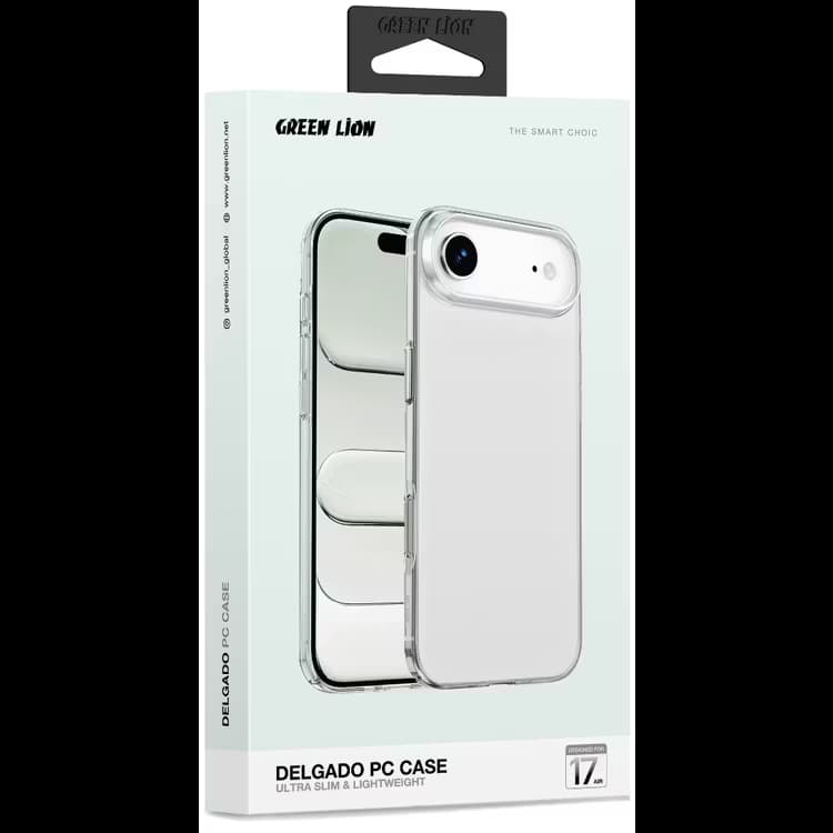 کاور شفاف آیفون ۱۷ Air مدل Delgado PC Case گرین‌لاین — تصویر ۲