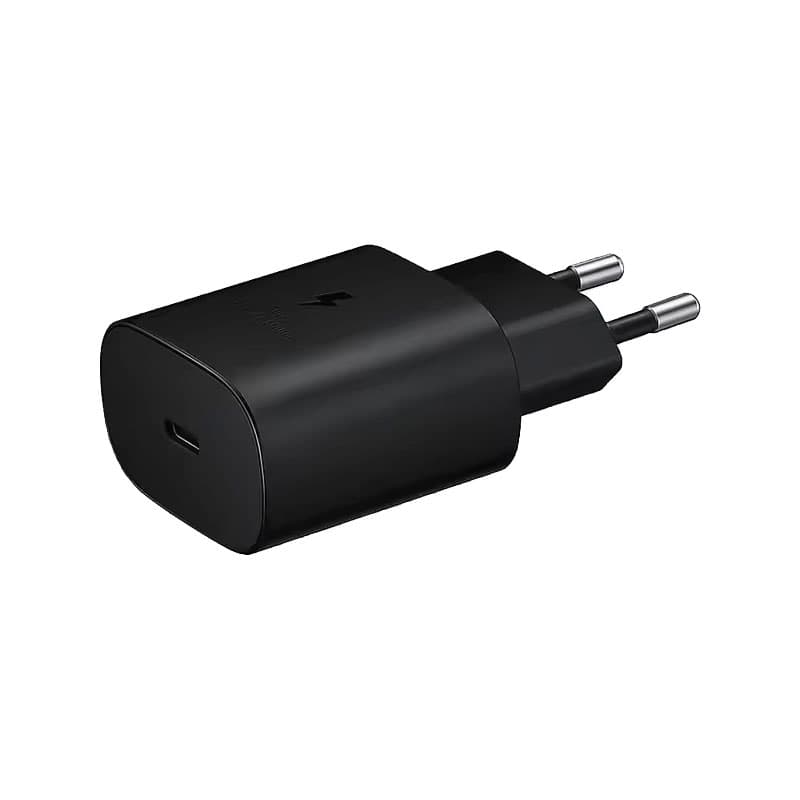 شارژر دیواری سوپر فست سامسونگ 2 پین 25 وات Type-C مشکی — تصویر ۲