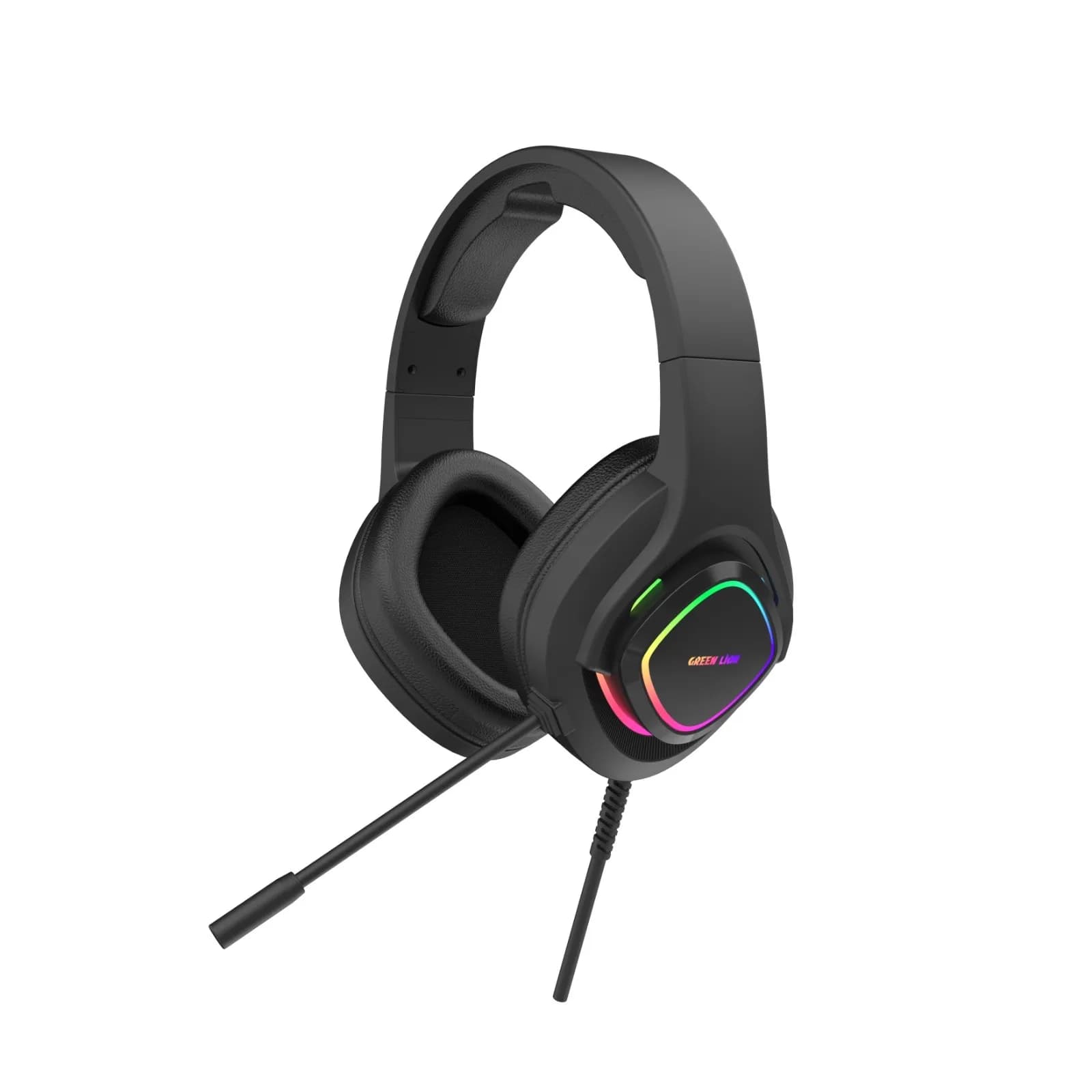 هدفون گیمینگ GP32X مشکی مدل سه رنگ نورپردازی گرین لاین