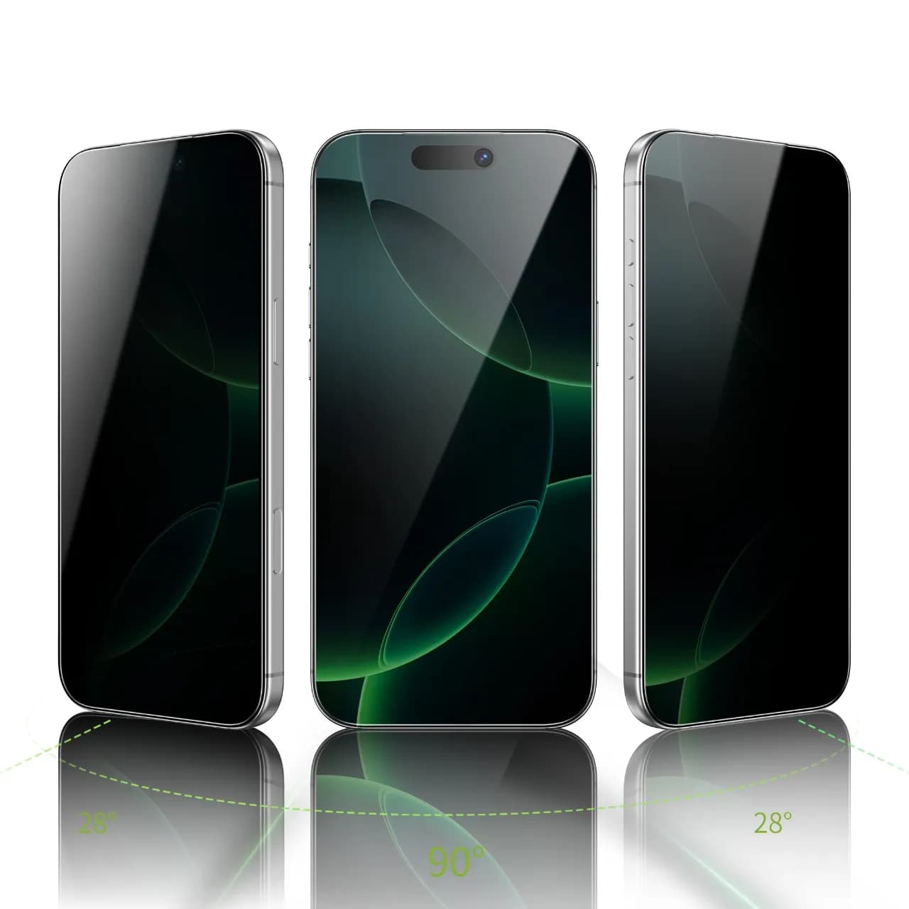 محافظ صفحه پرایوسی آیفون 17 گرین لاین مدل 3D PV-Pet Pro — تصویر ۲