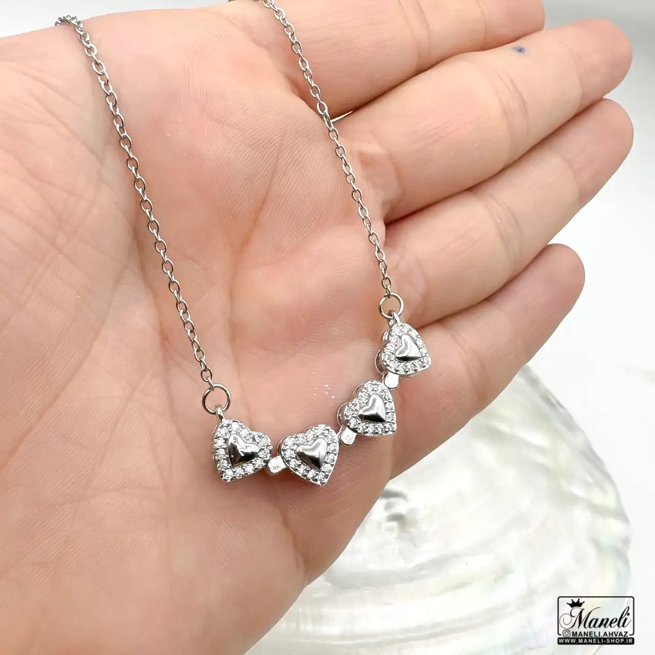 گردنبند دوحالته نقره ای استیل | رنگ ثابت 14030843 — تصویر ۲