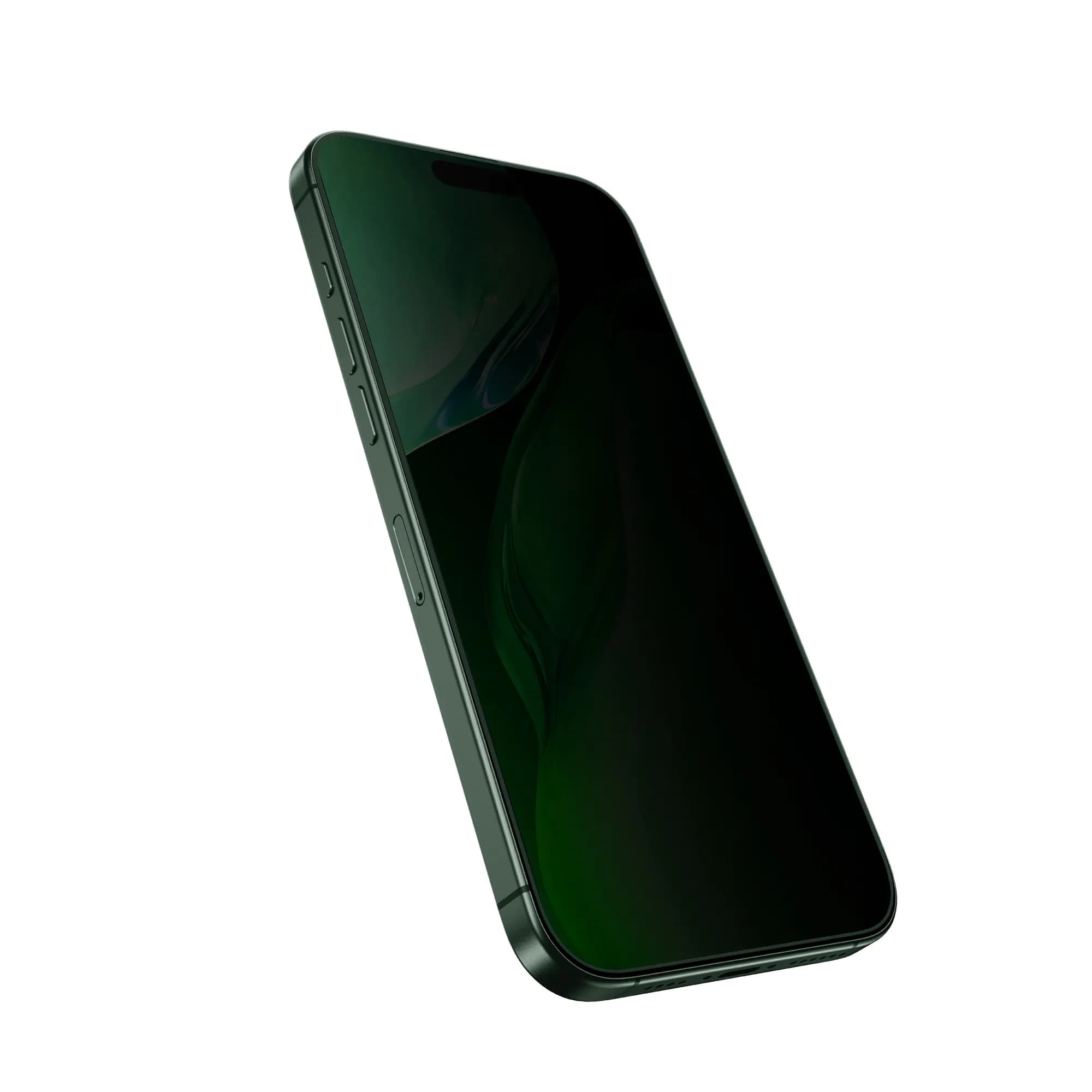 محافظ صفحه حریم خصوصی 3D آیفون 16 پرو مکس مدل Silicone Plus Advanced گرین لاین — تصویر ۳