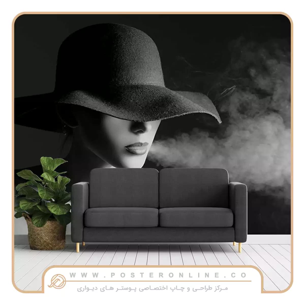 پوستر دیواری تصویر چهره زن طرح کلاسیک کد mt-83508