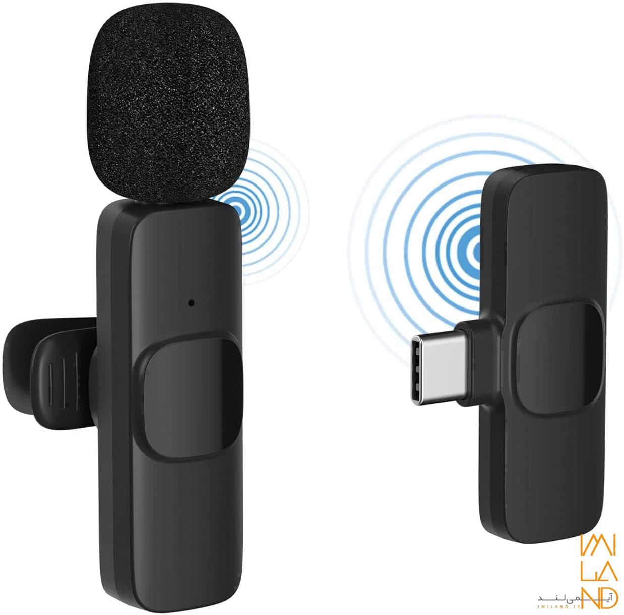 میکروفن یقه ای بی سیم مدل k9 Dual — تصویر ۳