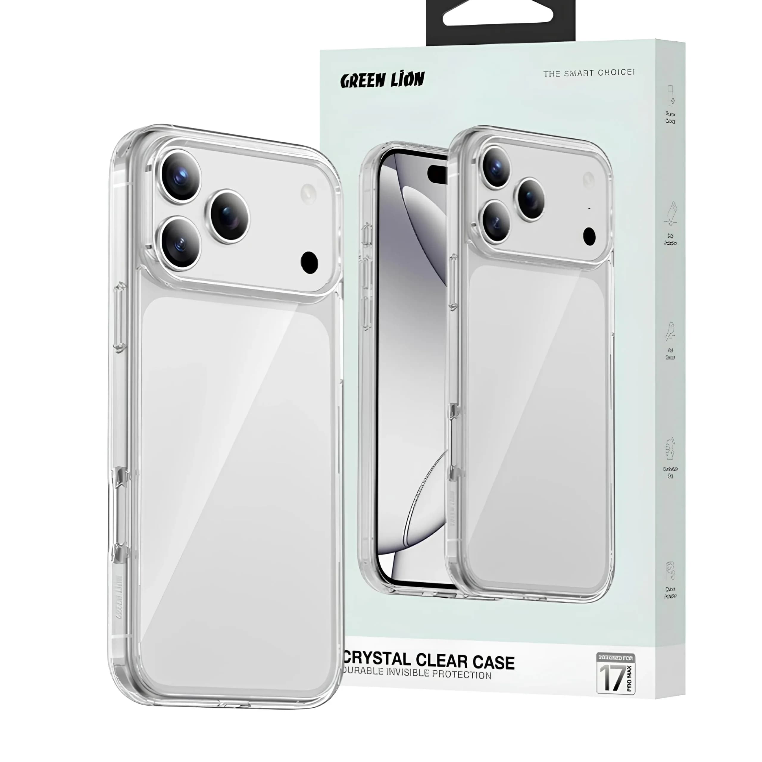 قاب شفاف کریستالی آیفون 17 پرو گرین لاین – Crystal Clear — تصویر ۲