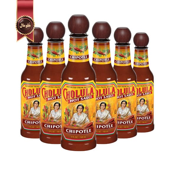 6 عدد سس چولولا Cholula مدل تند چیپوتله Chipotle وزن 150 گرم (اورجینال)