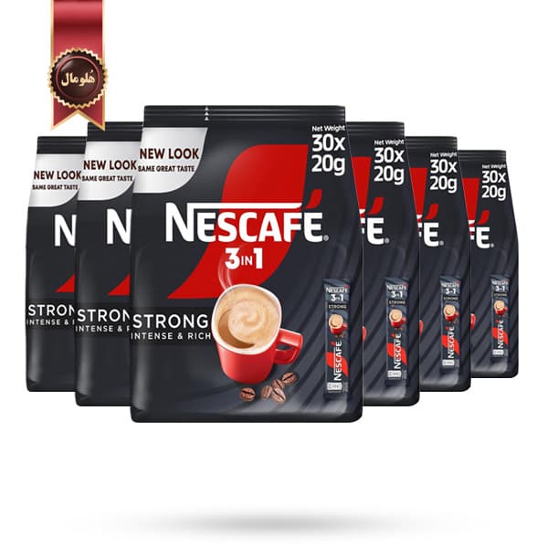 6 بسته قهوه فوری نسکافه Nescafe مدل 3 در 1 اینتنسو 3In1 Intenso پک 30 ساشه ای (اورجینال)
