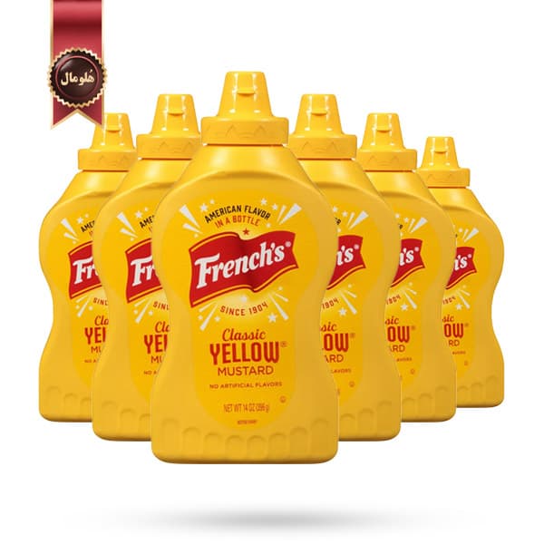 6 عدد سس فرنچز French’s مدل خردل زرد کلاسیک Classic Yellow Mustard وزن 396 گرم (اورجینال)