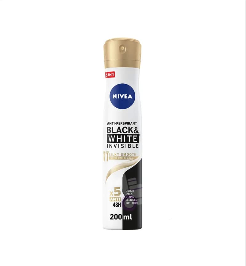 اسپری زنانه نیوا Nivea مدل Black & White Invisible Silky Smooth