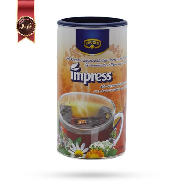 دمنوش 20 گیاه کروگر kruger مدل اثر گذار Impress وزن 200 گرم (اورجینال)