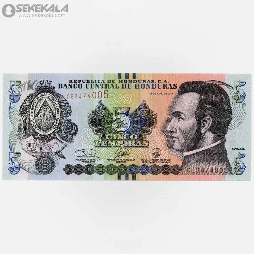 اسکناس 5 لمپیرا هندوراس 2019 (UNC)