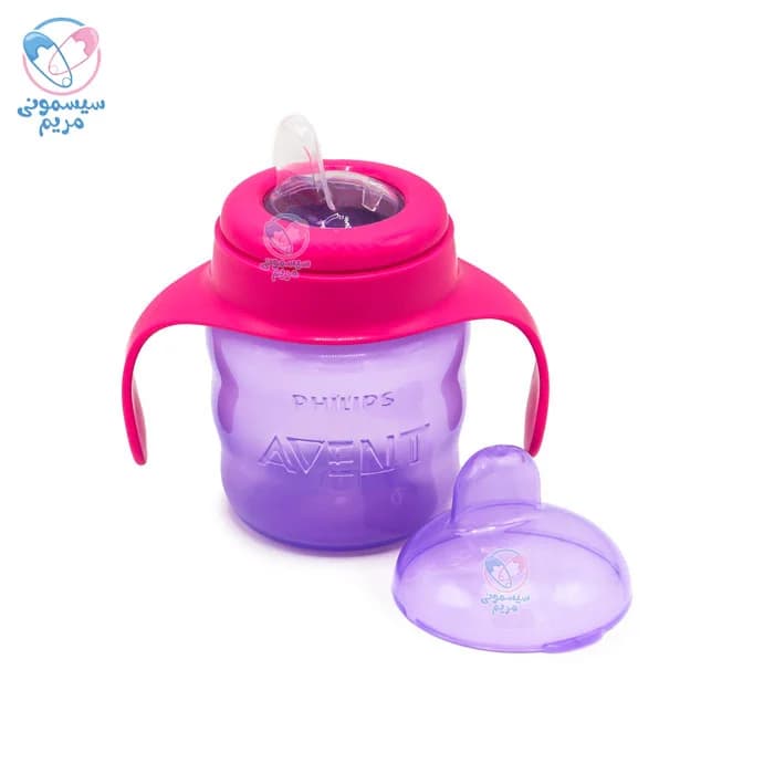 لیوان سر سیلیکونی دسته دار +6 اونت Avent — تصویر ۵