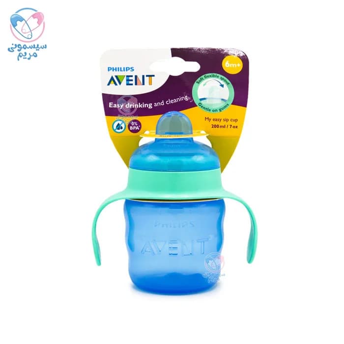 لیوان سر سیلیکونی دسته دار +6 اونت Avent — تصویر ۳