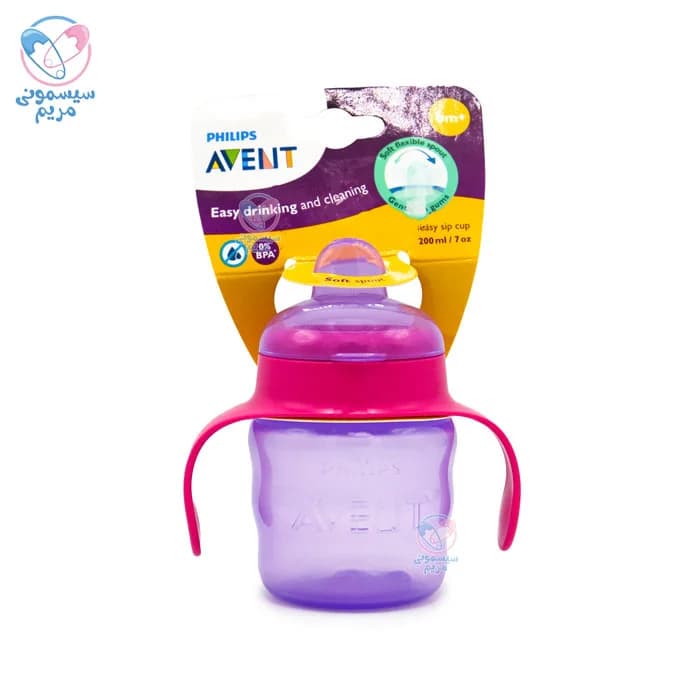 لیوان سر سیلیکونی دسته دار +6 اونت Avent — تصویر ۶