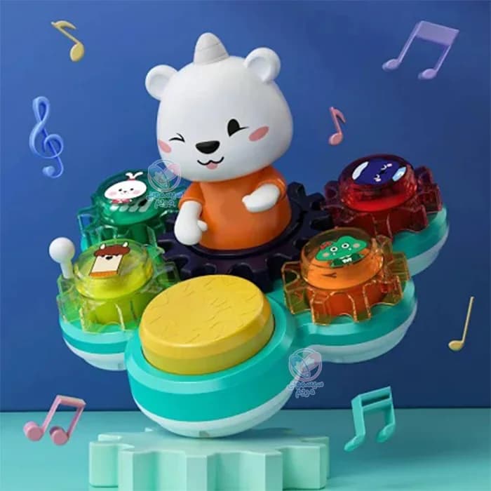 خرس چرخ دنده موزیکال هولا تویز (هولی تویز) Hola Toys 8993 — تصویر ۲