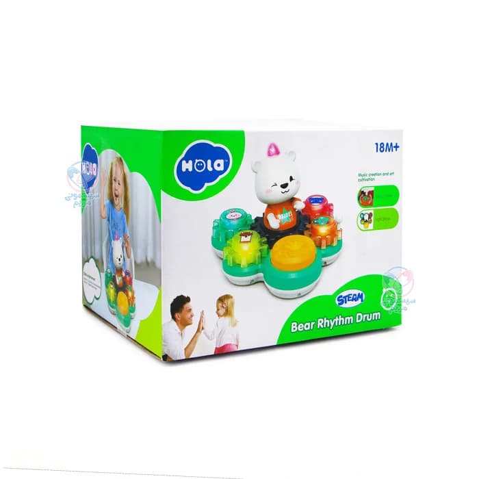 خرس چرخ دنده موزیکال هولا تویز (هولی تویز) Hola Toys 8993 — تصویر ۳