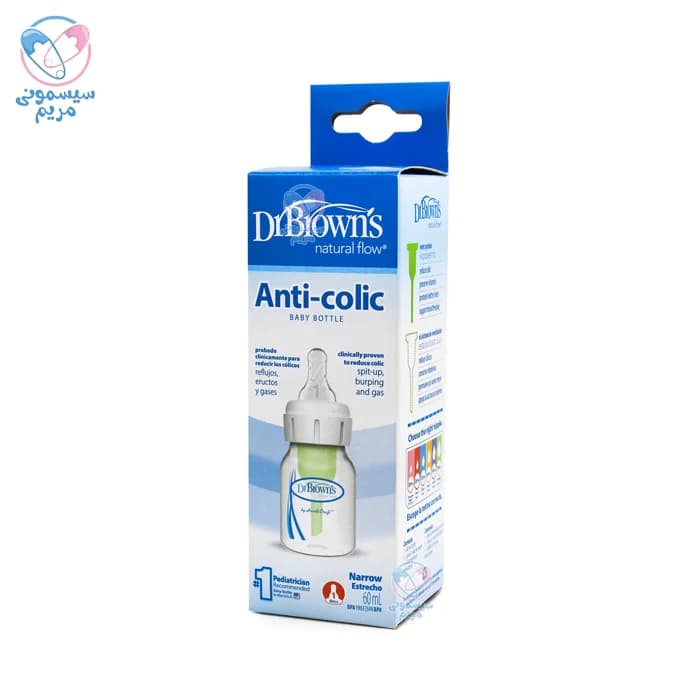 شیشه شیر لاغر طلقی 60 میلی لیتر دکتر براون Dr.Brown’s — تصویر ۳