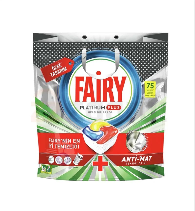قرص ماشین ظرفشویی فیری Fairy مدل پلاتینیوم پلاس 75 تایی