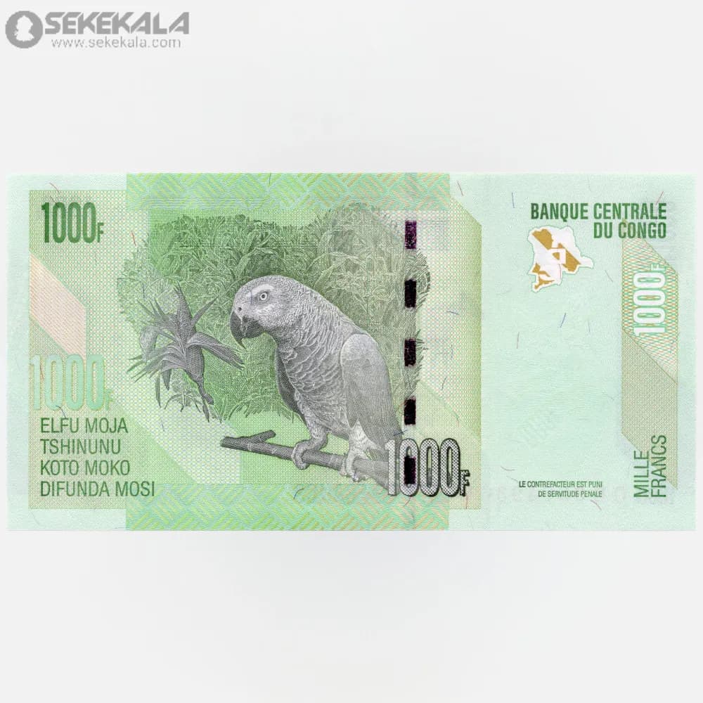 اسکناس 1000 فرانک کنگو 2022 (UNC) — تصویر ۲