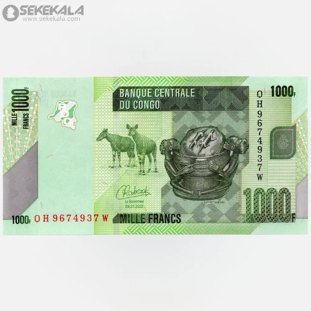 اسکناس 1000 فرانک کنگو 2022 (UNC)