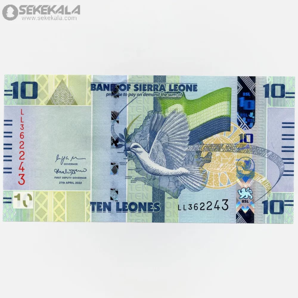اسکناس 10 لئون سیرالئون 2022 (UNC)