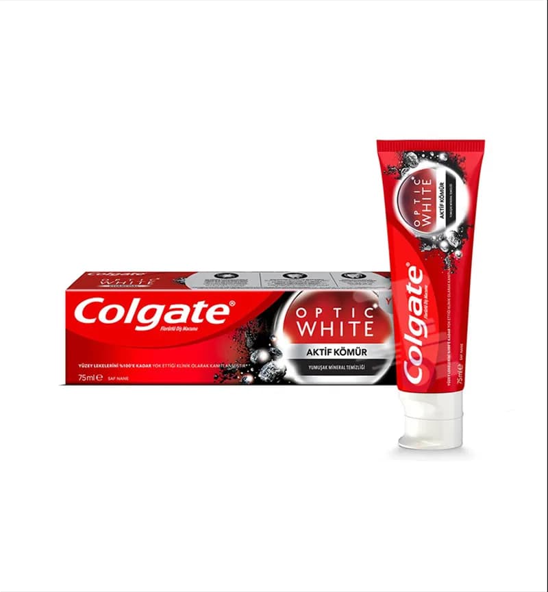 خمیردندان زغالی کلگیت Colgate مدل Optic White