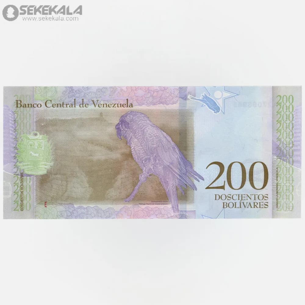 اسکناس 200 بولیوار ونزوئلا 2018 (UNC) — تصویر ۲