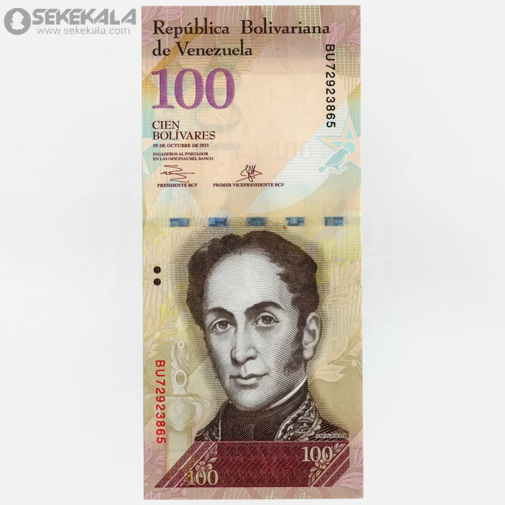 اسکناس 100 بولیوار ونزوئلا 2013 (UNC)