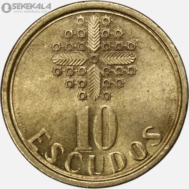 سکه 10 اسکودو پرتغال 1989