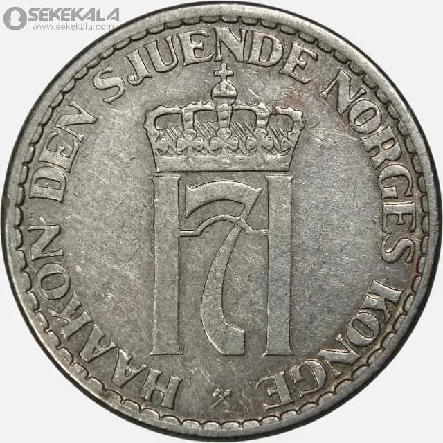 سکه 1 کرون نروژ 1956 (هاکان پنجم) — تصویر ۲