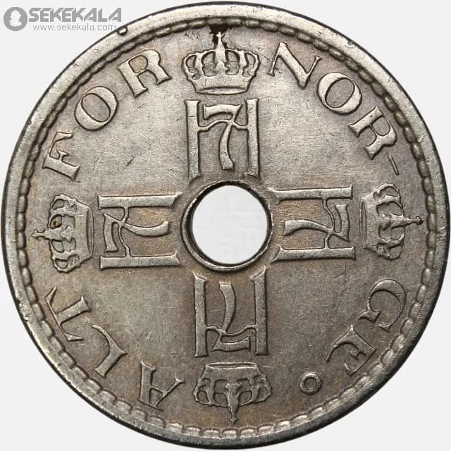سکه 50 اوره نروژ 1940 (هاکان پنجم) — تصویر ۲