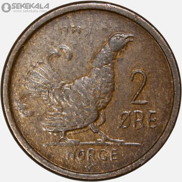 سکه 2 اوره نروژ 1958 (اولاف پنجم)