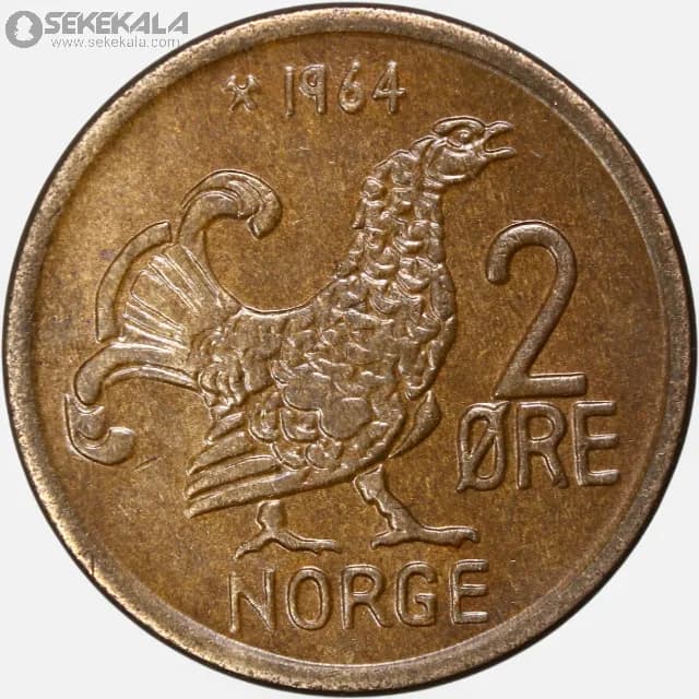سکه 2 اوره نروژ 1964 (اولاف پنجم)(AU)