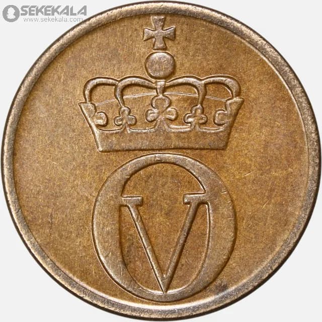 سکه 2 اوره نروژ 1964 (اولاف پنجم)(AU) — تصویر ۲