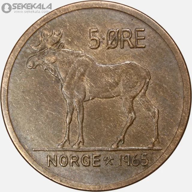 سکه 5 اوره نروژ 1965 (اولاف پنجم)