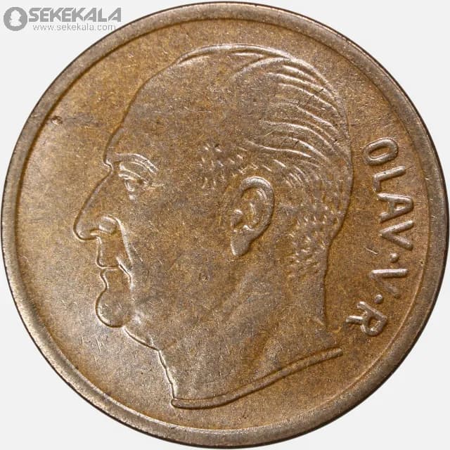 سکه 5 اوره نروژ 1961 (اولاف پنجم)(AU) — تصویر ۲
