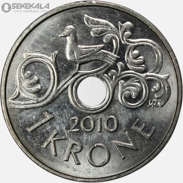 سکه 1 کرون نروژ 2010 (هارالد پنجم)(AU)