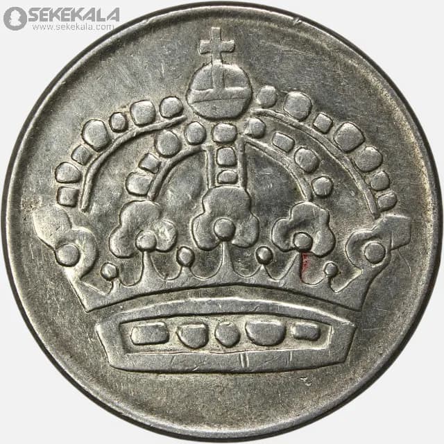سکه 50 اوره نقره سوئد 1953 (گستاو آدولف ششم)