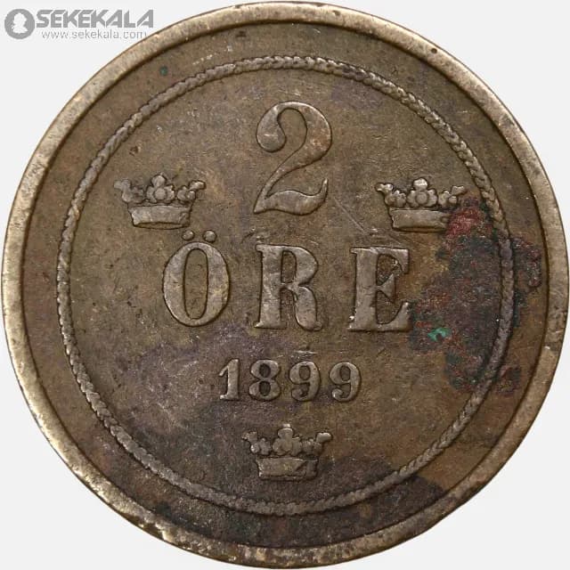 سکه 2 اوره سوئد 1899 (اسکار دوم)