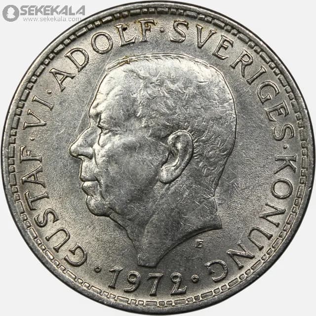 سکه 5 کرون سوئد 1972 (AU)