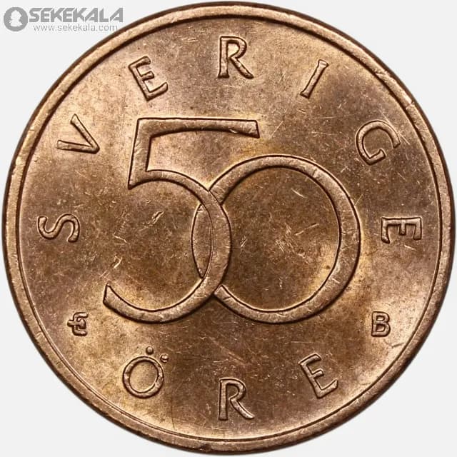 سکه 50 اوره سوئد 1998 (UNC) — تصویر ۲