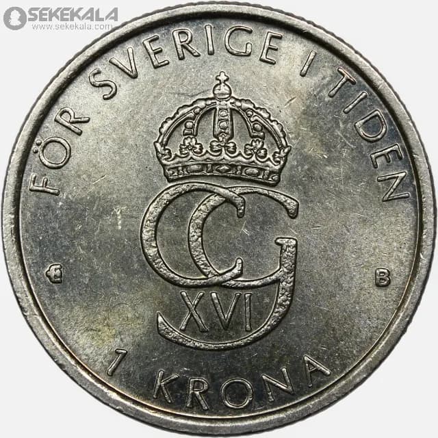 سکه 1 کرون کمیاب سوئد 2000 — تصویر ۲