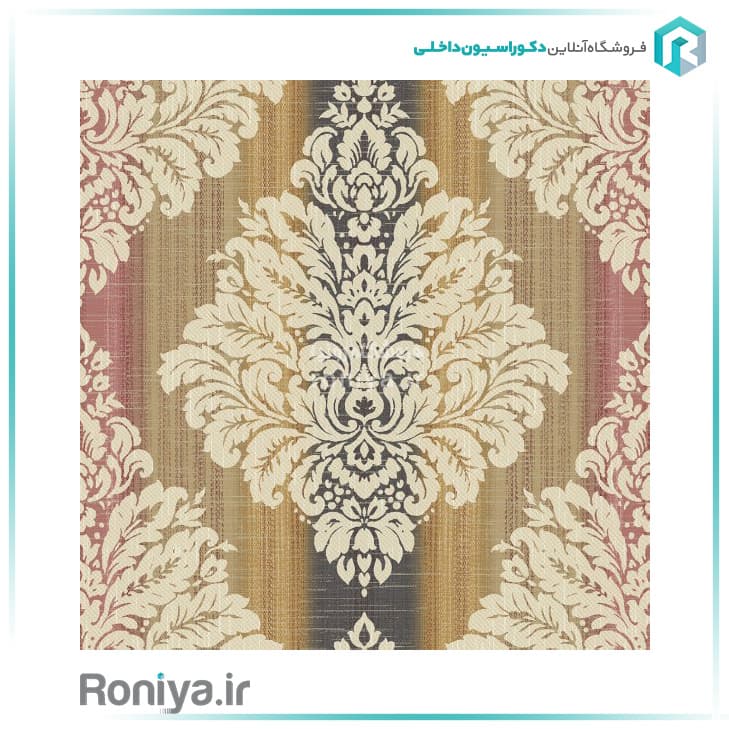 کاغذ دیواری داماسک گل برجسته طرح خاص کد WA0119 — تصویر ۲