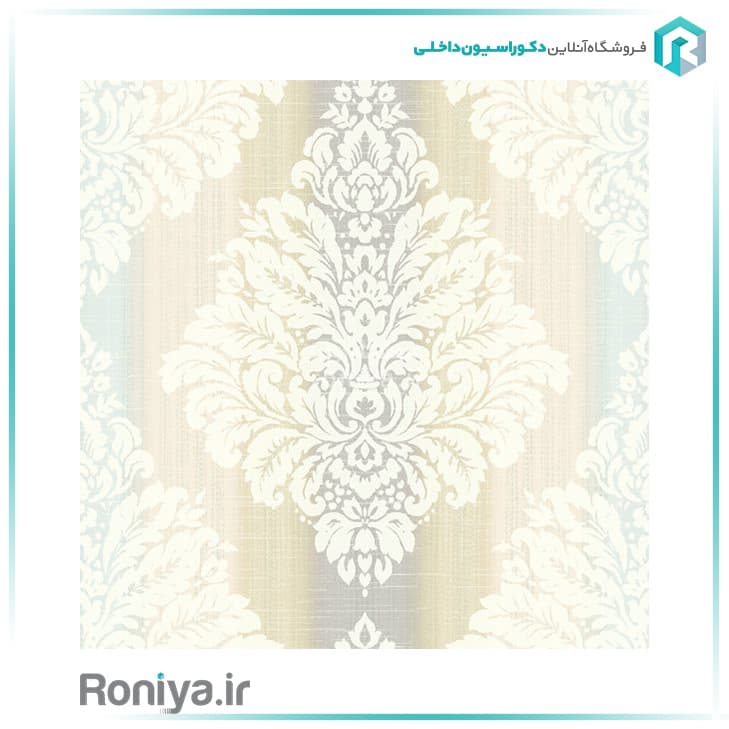 کاغذ دیواری داماسک گل برجسته طرح خاص کد WA0119 — تصویر ۳