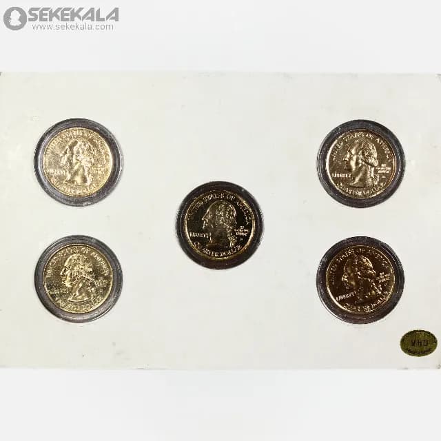 پک سکه های طلایی کوارتر ایالتی آمریکا 2001 — تصویر ۲