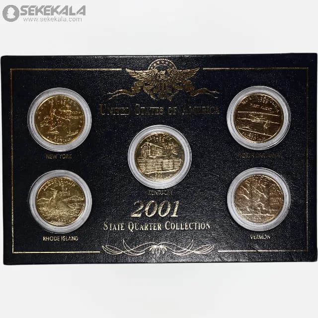 پک سکه های طلایی کوارتر ایالتی آمریکا 2001